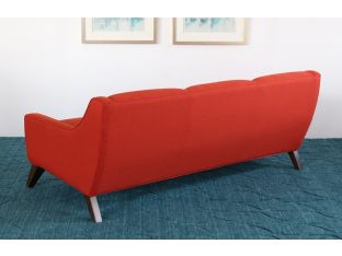 Tightback Rust Sofa with Splayed Walnut Legs