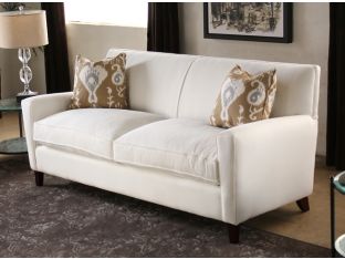 Modern White Denim Sofa