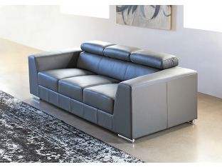 Icon Sofa in Dark Gray Leather