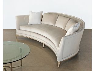 Crescent Sofa in Buff Velvet