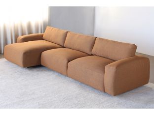 Two Piece Sectional Sofa In Terracotta Upholstery