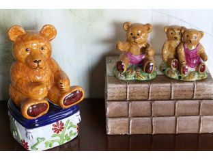 Set of 3 Bear Figurines