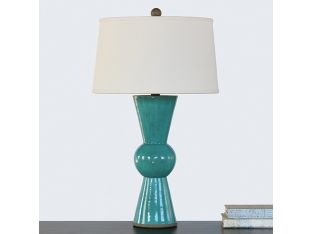 Bow Tie Teal Table Lamp