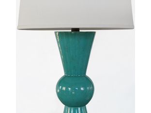 Bow Tie Teal Table Lamp