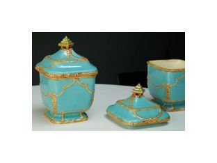 Turquoise Bamboo Covered Box