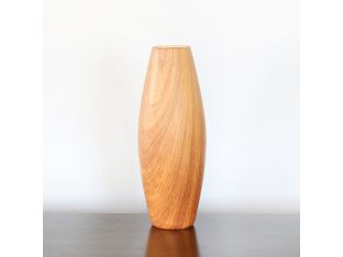 Hand-Painted Ceramic Faux Oak Grain Vase