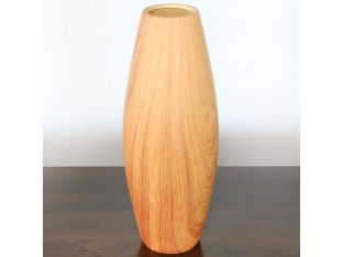 Hand-Painted Ceramic Faux Oak Grain Vase
